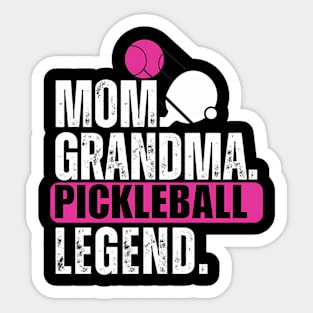 Funny Quote Pickle Ball Mom Grandma Pickleball Legend Sticker
